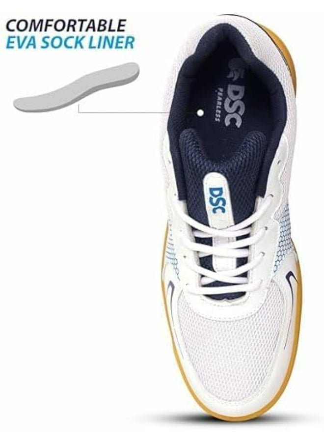 دي أس سي أحذية دي إس سي أكيدو للبادمنتون | الجزء العلوي من الشبك القابل للتنفس، نعل مطاطي طبيعي، تبطين EVA، دعامة كعب TPU، مواد تبطين مريحة، أحزمة ربط متكاملة | غير ملوثة للملعب الداخلي - Image 5